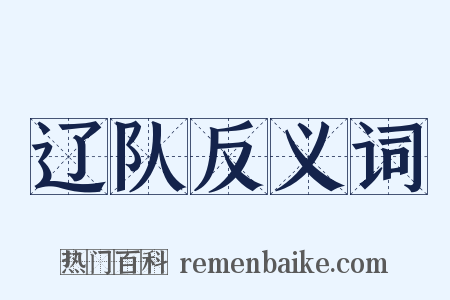 辽队反义词是什么意思的图片